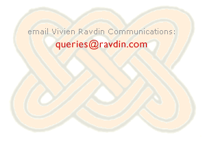 Email Vivien Ravdin Communications at queries @ ravdin.com or telephone Vivien Ravdin at: 703.751.2758